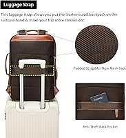 Amazon.com: LANNSYNE Vegetable Tanned Leather Backpack for men